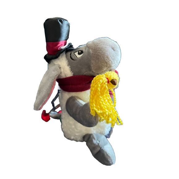 DISNEY World Theme Park Eeyore Snowman Christmas Beanbag Plush 2003 Vintage - Picture 2 of 7